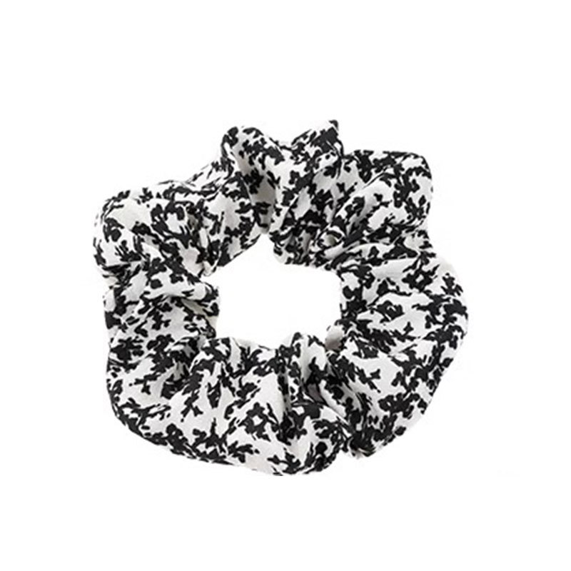 Niños coreanos ondulados puntos de flor gran intestino anillo de cabello de chicas de cabello de cuerda de cabello de cabello de cabeza de bola baja joyería de cabello de flores