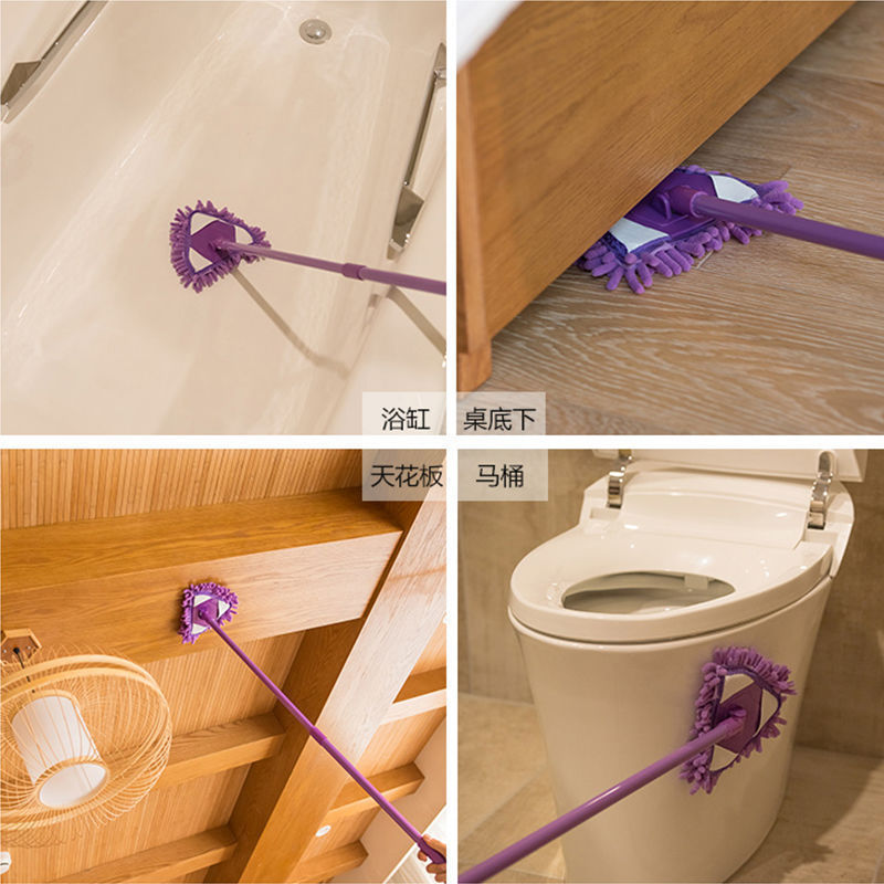 Lazy Triangle Cleaning Mop Retractable Glass Cleaner Kitchen Bathroom Living Room Floor Mop