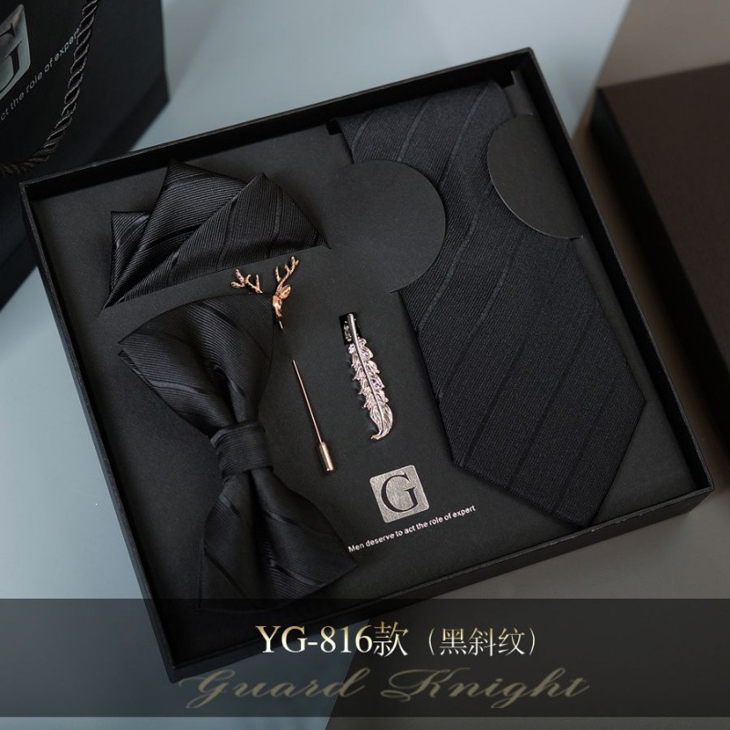 Caja de regalos de boda de novio formal europeo y americano corbata casual coreana para niños regalos de San Valentín sin golpear image 24