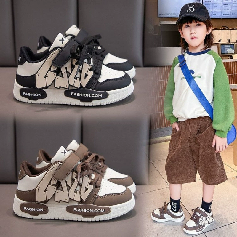 Весна и Осень резиновая нескользящая повседневная обувь 4 года детская спортивная обувь ПУ