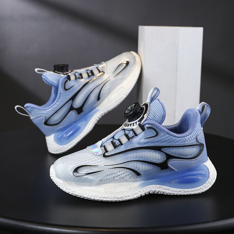 Boys' 2024 Spring New Children's Mesh Breathable Sports Big Kids Anti slip Basketball Shoes, Running Shoes_voghion.com