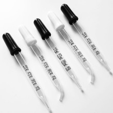 尖弯型玻璃刻度滴管 1ML胶头吸管 适用于耳眼滴剂香水精油吸量