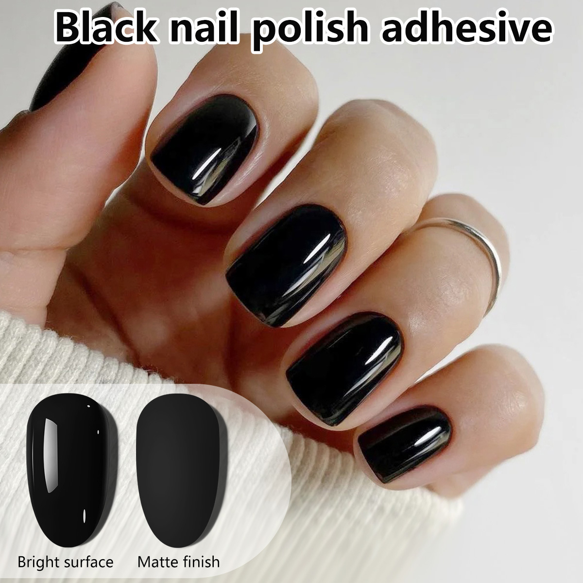 2024 popular en línea nuevo pegamento negro puro blanco pegamento de esmalte de uñas firme y duradero para la tienda de uñas especial