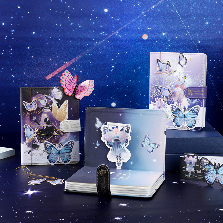 少女心立体手账本小清新彩页本插画笔记本可爱韩版日记本学生礼品|ms