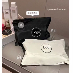 Стильная косметичка с пухом, organizer bag, стиль Chanel