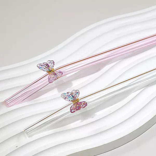 Straw pink 18*0.8 [butterfly movable]