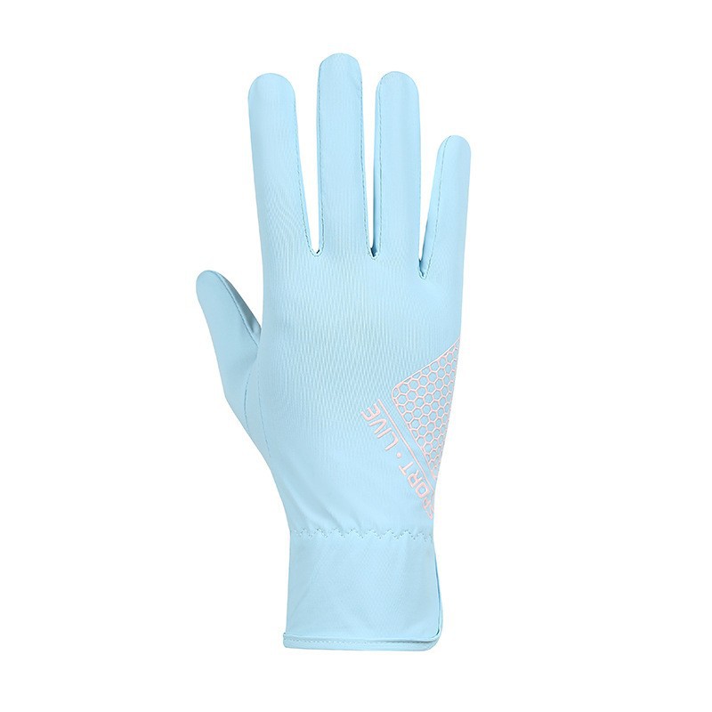 Guantes de protección solar para mujer verano al aire libre conducción deportiva protección solar fresco transpirable fino dedo completo guantes de pantalla táctil
