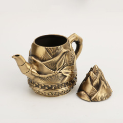 Source factory copper kettle ornaments wholesale household copper teapot desktop copper kettle ornaments landscape kettle wine kettle 