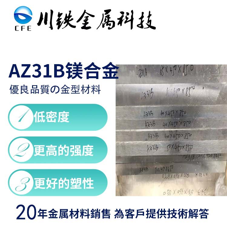 供应AZ31B变形镁合金 AZ31B镁合金板材 高强度AZ31B中厚板 可零售