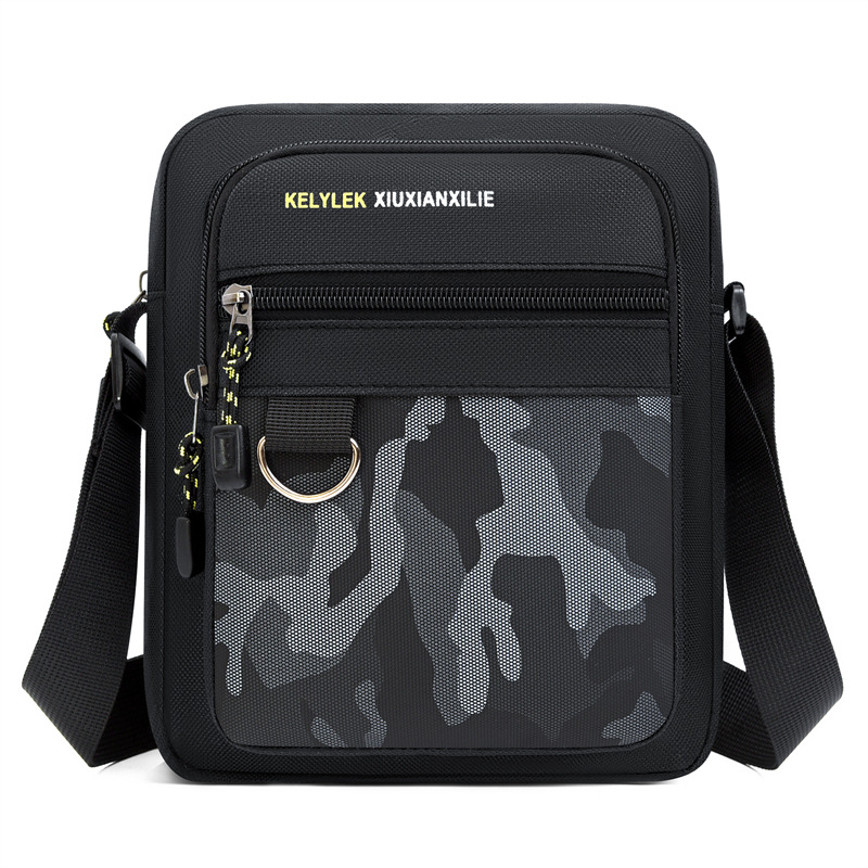 Bolso de hombro de viaje ligero y simple para hombres, bolso de hombro a prueba de derrames, bolso de moda para hombres de negocios