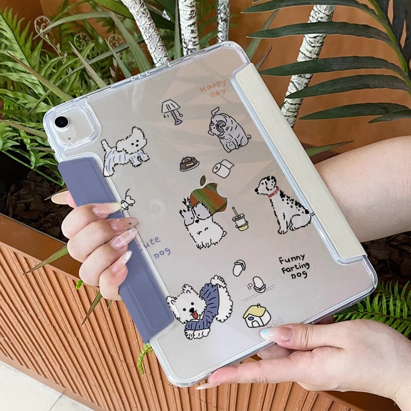 Suitable for Apple iPad 11inch Tablet Protective Case Without Pen Slot, Air6 Anti-Bending Case, Compatible with Pen Case, Acrylic Transparent