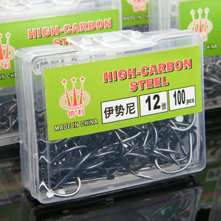 100 Boxed Ishni Hook Barbed High Carbon Steel Platform Fishing Crucian Carp Carp Carp Grass Carp