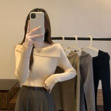 独特别致韩系针织打底衫女春秋内搭毛衣今年流行爆款chic甜辣上衣