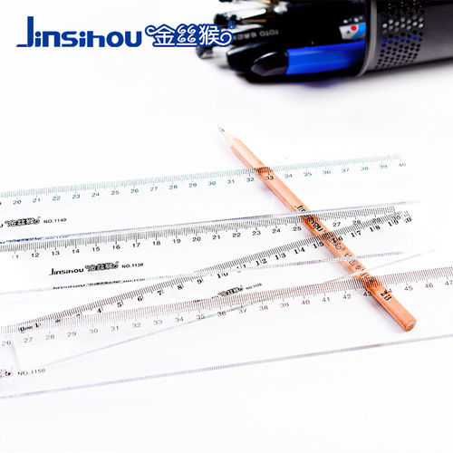 Golden monkey ruler 15 20 30 40 50cm transparent plastic drawing ruler student stationery wholesale