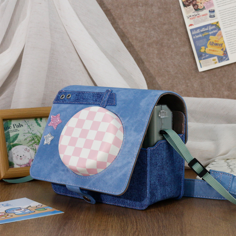 Suitable for Wide400, Can Be Used with a Transparent Case, Leather Retro Camera Bag, Protective Cover, Camera Case Storage