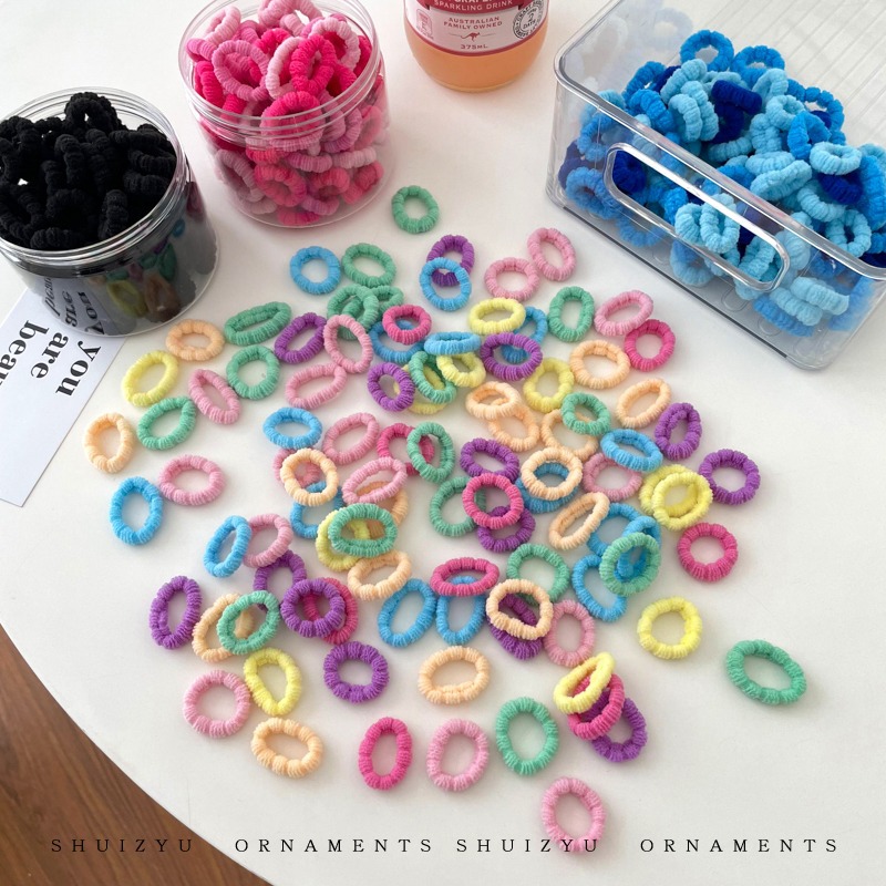 Banda de pelo de pulgar corbata cuerda de pelo hembra niños no lastiman pelo banda de goma pequeña banda de goma elástica alta cuerda de pelo del bebé accesorios para el cabello