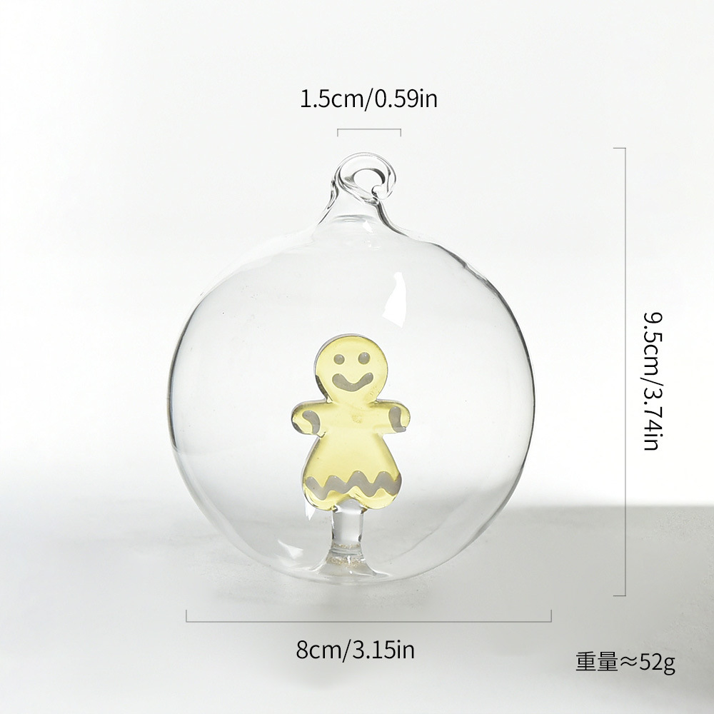 Bolas de decoración del árbol de Navidad Bolas transparentes de Navidad ciervo colgante Navidad atmósfera de diseño colgante muñeco de nieve bola de decoración