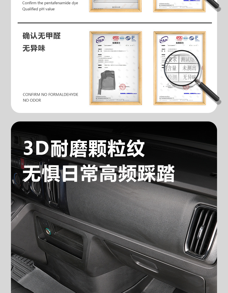 Suitable for Iveco Daily front row 11-26 models, full coverage interior accessories, TPE car floor mats, interior modification