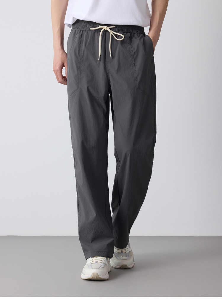 Quần jogger nam dáng rộng thùng thình phong cách thể thao thành phố, cạp chun — đen chi tiết 20