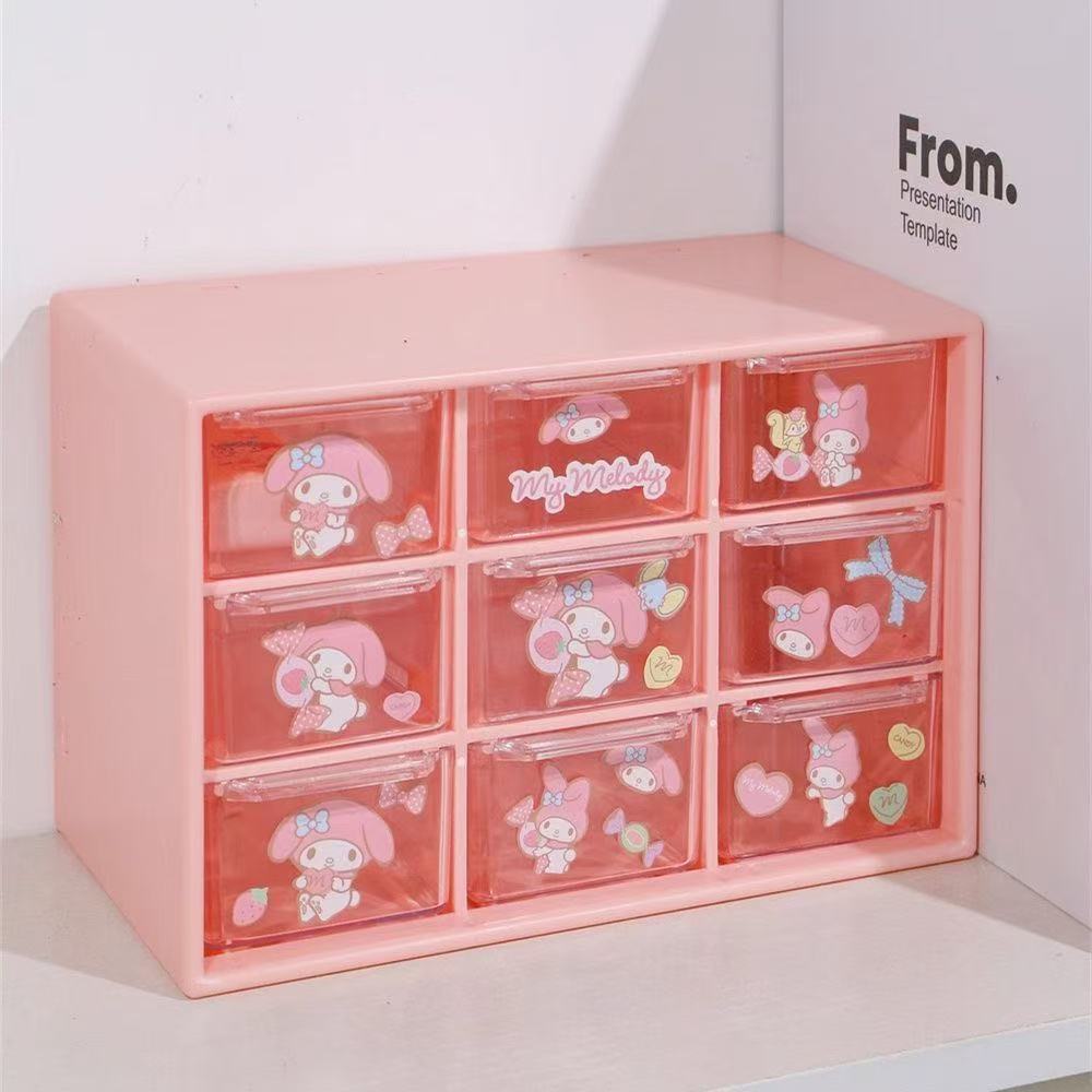 Caja de almacenamiento Jiugongge Caja de almacenamiento Cajón Chica Corazón Cosméticos Lápiz labial Caja de joyería Escritorio Caja de almacenamiento de escritorio grande