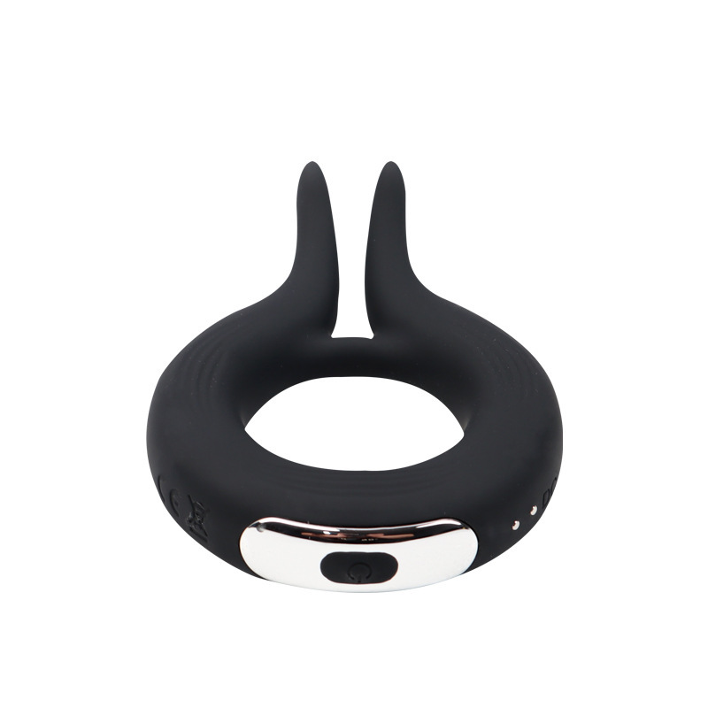 Magnetic USB Rechargeable Vibrating Rabbit Ear Lock Ring, 10-Frequency Delay Ring — detail image 5