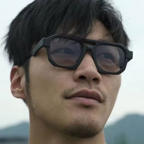 Retro double bridge aviator sunglasses cross-border  new style sunglasses anti-UV casual sunglasses for men