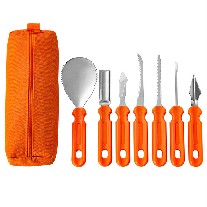 Halloween Seven-piece Stainless Steel Pumpkin Lantern Carving Tool Carving Knife Set Pumpkin Carving Knife Set