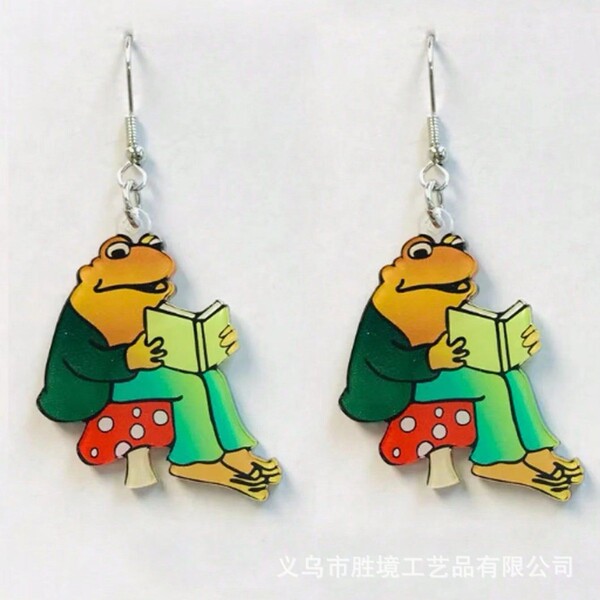 transparent acrylic creative fashionable earrings with letters
