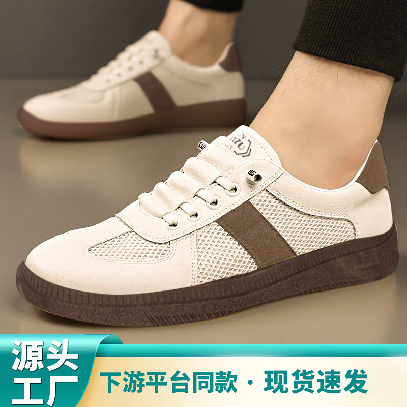 2025 New Men's Shoes Spring and Summer Casual Shoes Baita Soft Sole Breathable Mesh Fly Woven Sneakers Men's Running Sneakers
