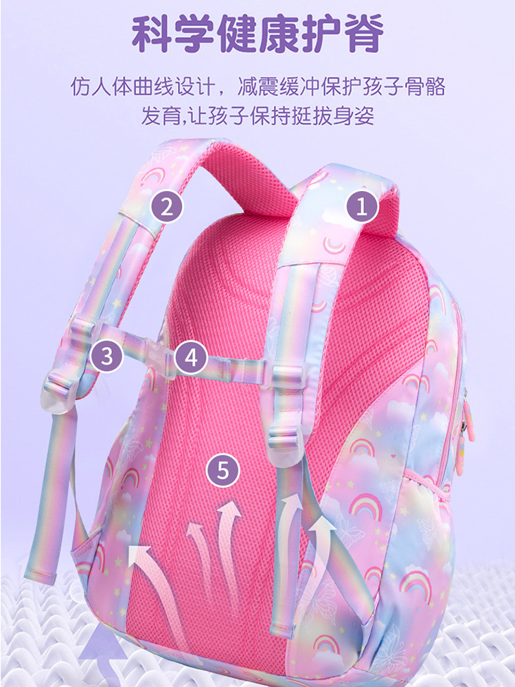 Nuevo dulce y lindo mochila escolar para niños 3 - 6 grados mochila de tipo refrigerador lateral