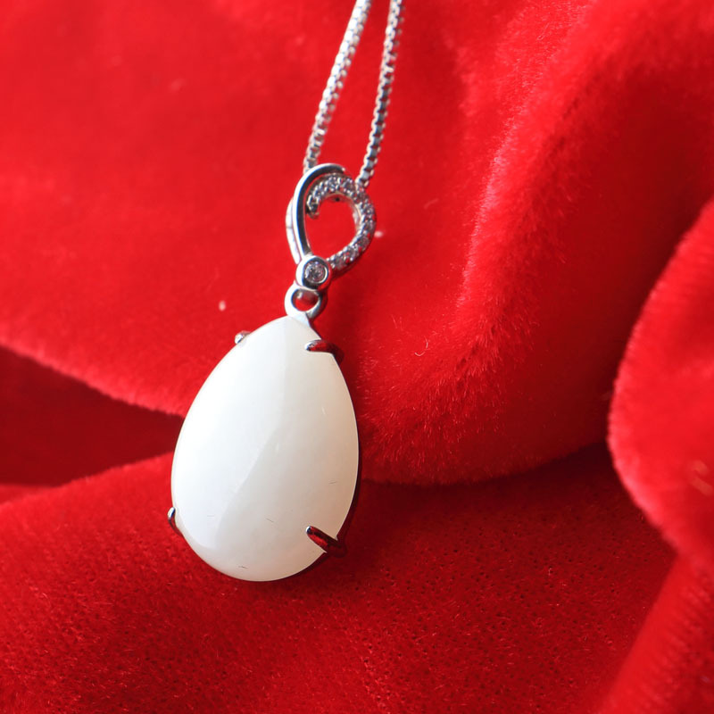 和田白玉吊坠0018