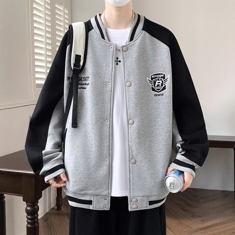 Spring and Autumn New Style Jackets for Boys, Loose Cardigans, Baseball Jackets, Trendy Brand Youth Men's Clothing Spring and Autumn New Style Jackets for Boys, Loose Cardigans, Baseball Jackets, Trendy Brand Youth Men's Clothing