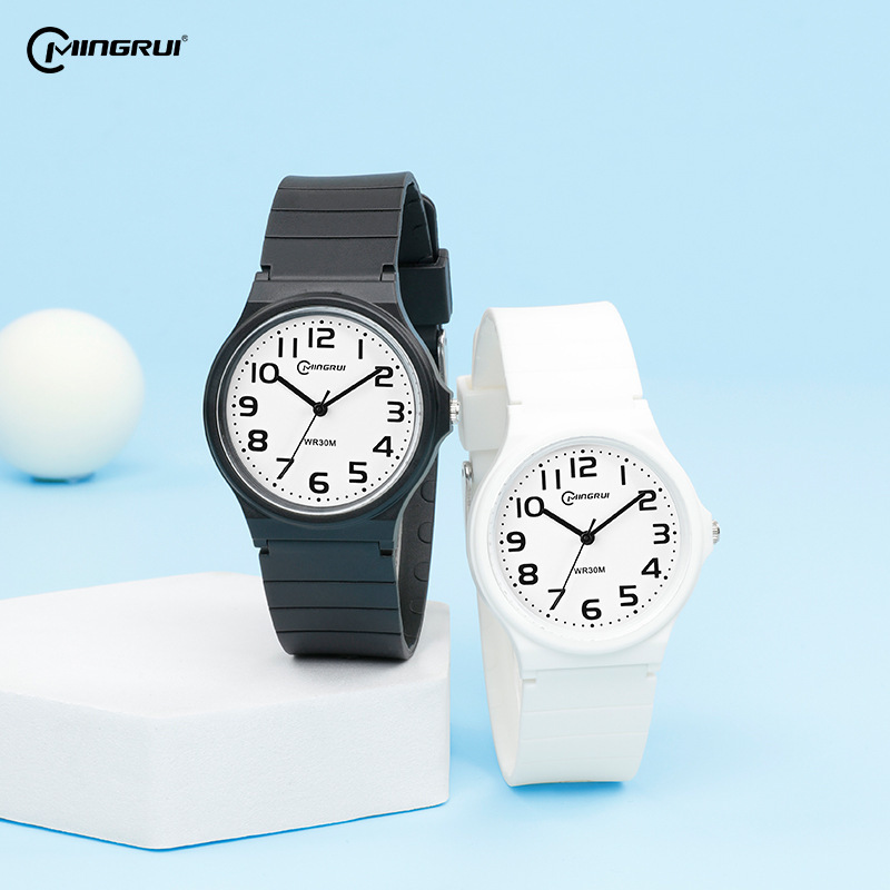 Watch Girls Quartz Watch Student Male New Couple Watch Neutral Exam Silent Pointer Watch Waterproof Simple