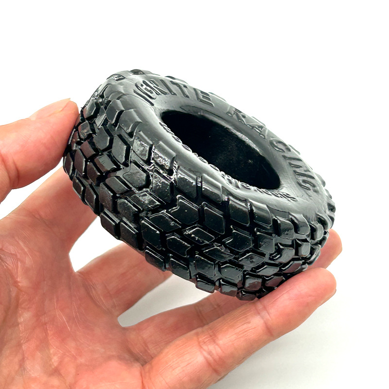 Super Large Penis Exerciser Weight Ring, Male Lock Ring, Black Transparent TPE — detail image 8