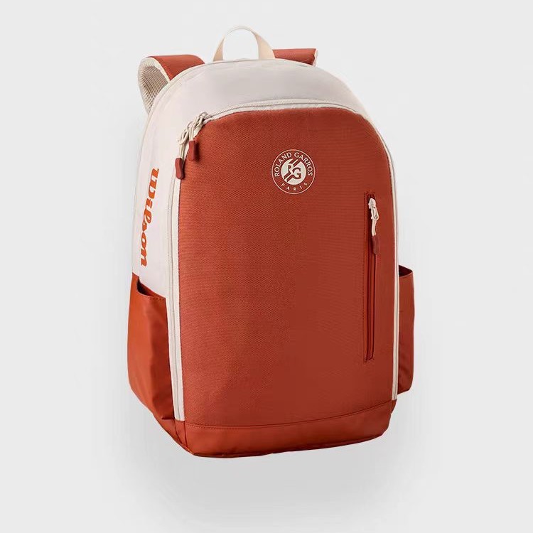 Wilson tennis bag backpack, Wilson French Open Federer unisex commuter tennis racket bag, 2-piece set