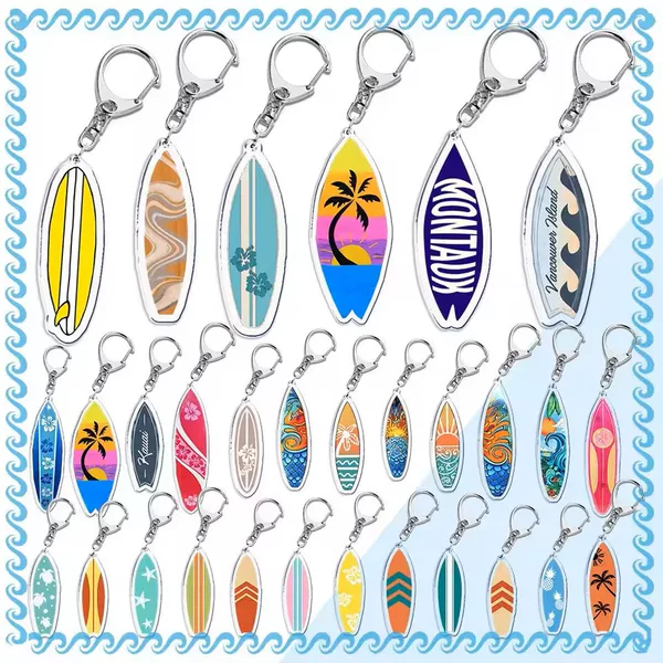 Cross-Border Beach Surfing Surfboard Accessories Keychain Fan Creative Beach Travel Friend Gift Shavero