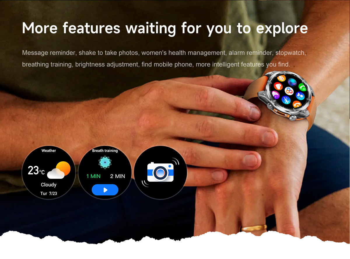 Smartwatch With Bluetooth Calling And Led Flashlight Sports Watch_voghion.com