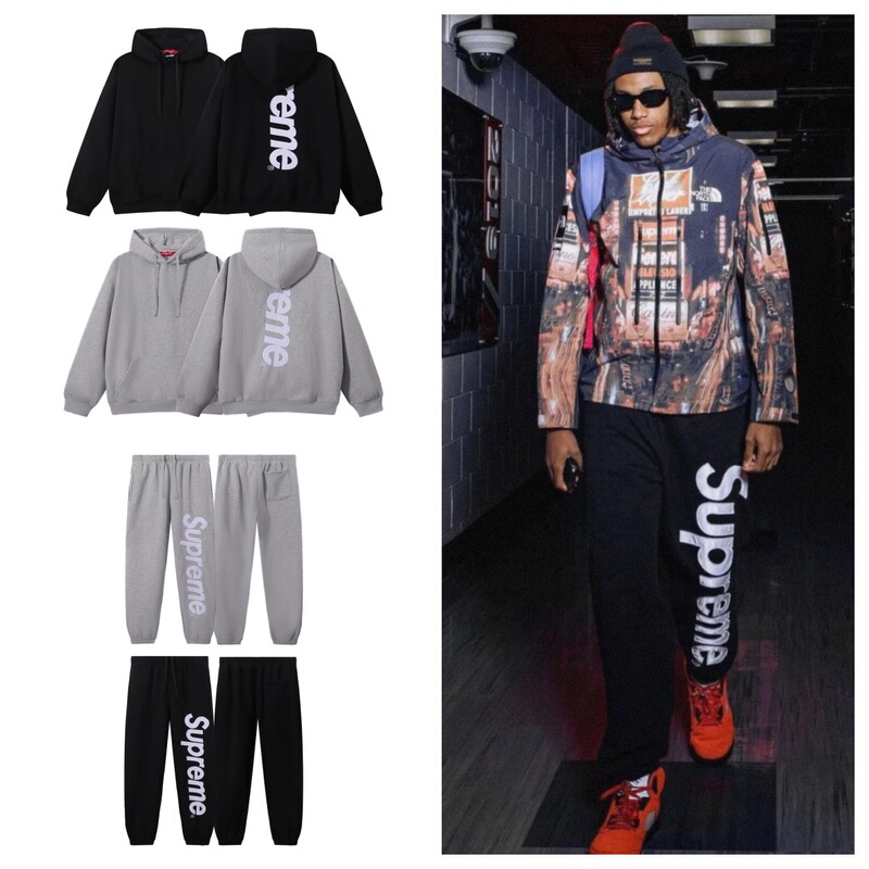 Cross-Border Authentic Version Sup Logo Embroidered Fleece-Lined Heavyweight Pullover Hoodie for Men, Autumn and Winter Style Cross-Border Authentic Version Sup Logo Embroidered Fleece-Lined Heavyweight Pullover Hoodie for Men, Autumn and Winter Style