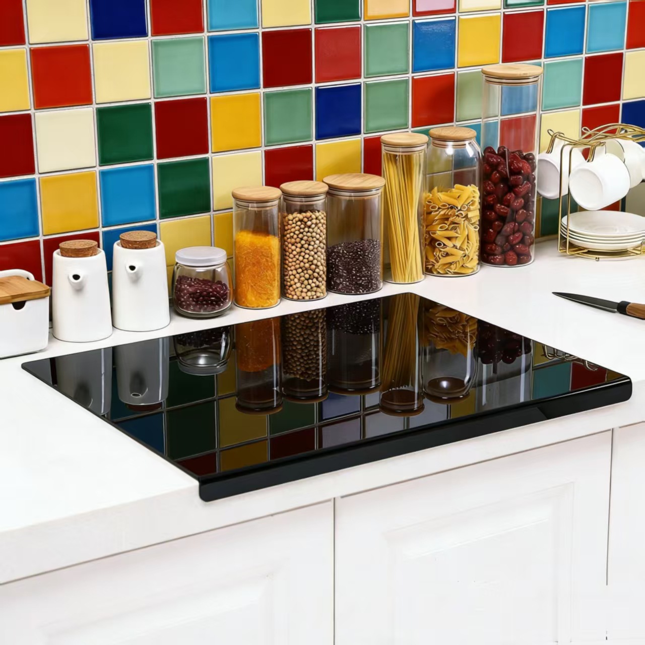 Amazon explotó acrílico negro transparente tablero de corte de cocina antideslizante para cortar frutas y verduras tablero de corte de pan image 5