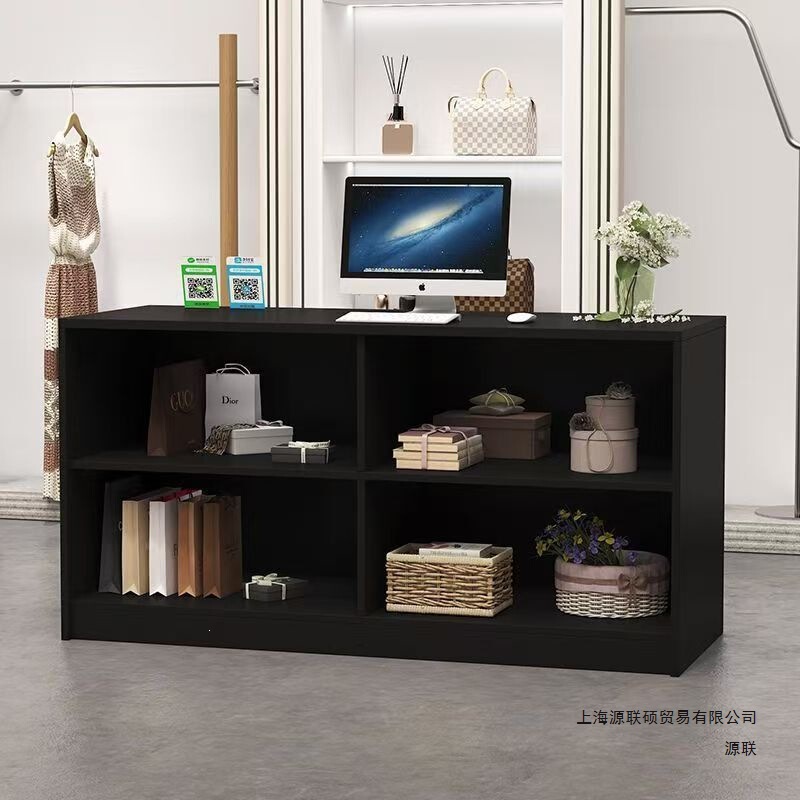 Clothing Store Small Cash Register Counter, Vintage-Style Restaurant Front Desk, Supermarket Shop Commercial Island Bar Table