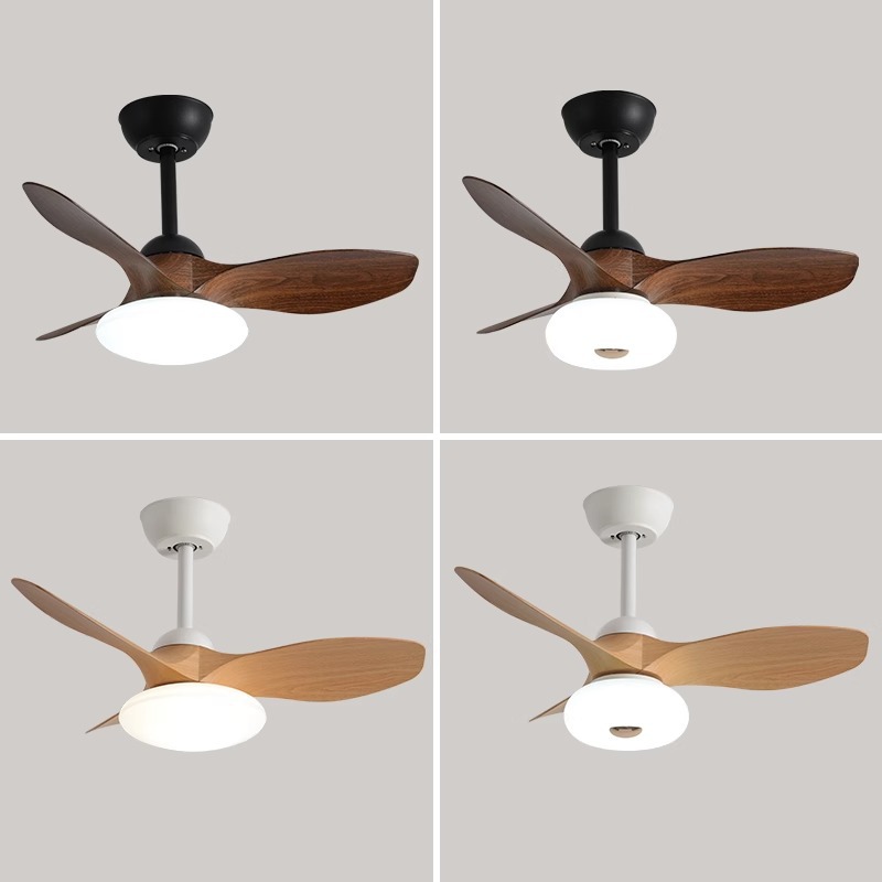 New Nordic ceiling fan lamp for bedroom, dining room, study, simple pendant fan lamp for home use with built-in fan, cross-border industrial style