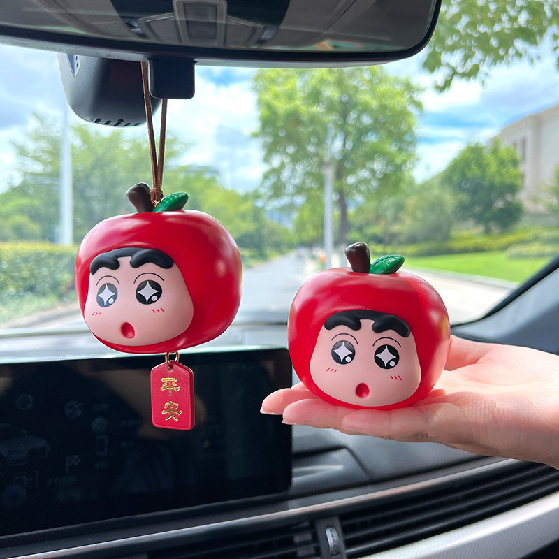 可爱创意蜡笔小新后视镜挂饰搞怪汽车摆件电动车内装饰品车载挂饰|undefined
