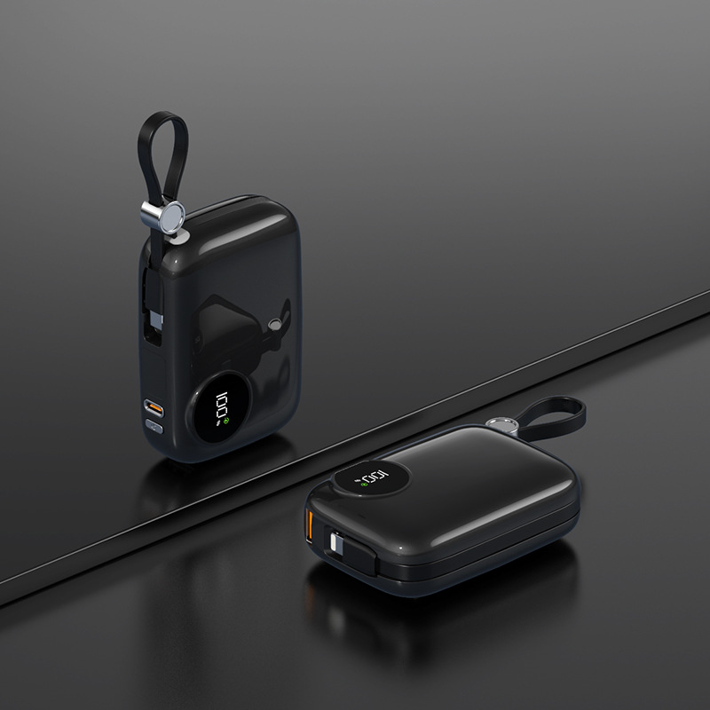 Nuevo certificado nacional 3c de Quanzhou Han 10000 mAh fuente de alimentación portátil de carga rápida 66W PD cable propio