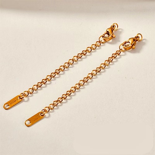 Complete set of titanium steel extension chain DIY accessories necklace bracelet extended chain tail chain [spring buckle + extension chain]