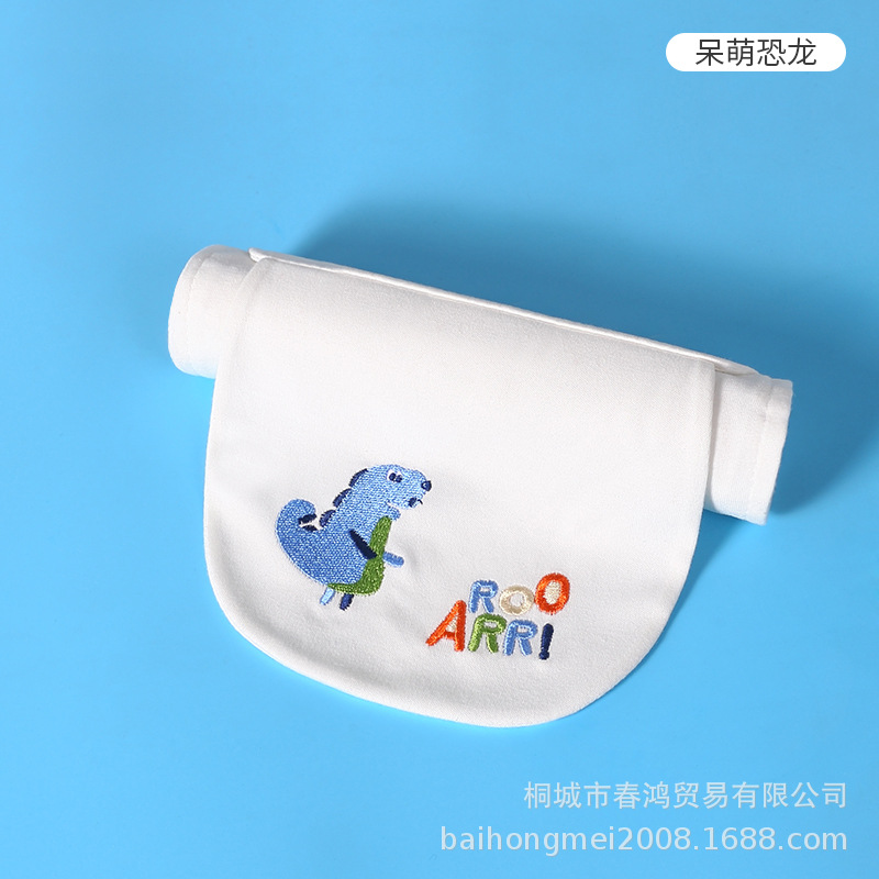 2 layers of gauze +1 single guide wet cotton cloth 31*24 cute dinosaur