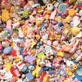 甩  亮面可爱卡通树脂配件 奶油胶diy发夹头绳冰箱贴鞋花直播批发