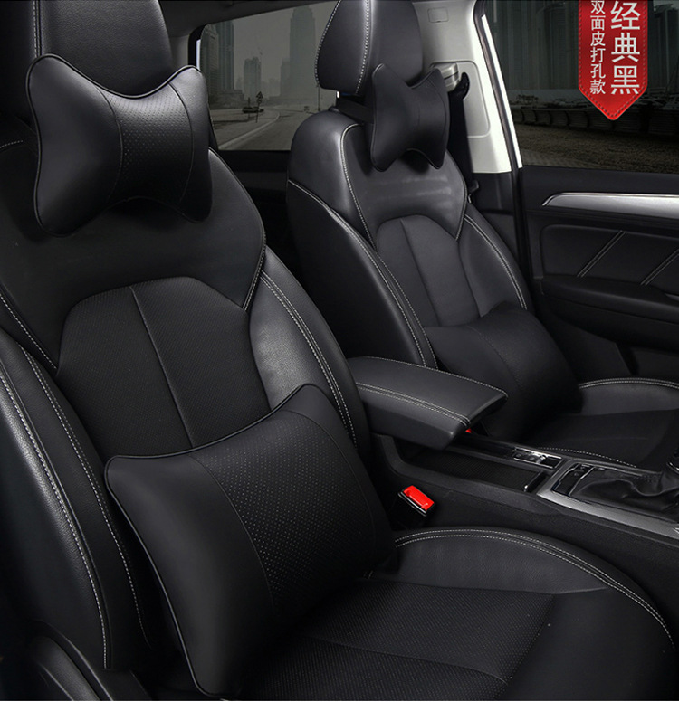 Car Headrest, Car Seat Neck Pillow, Car Lumbar Support Pillow, Backrest Bone Pillow, Car Logo, High Elasticity
