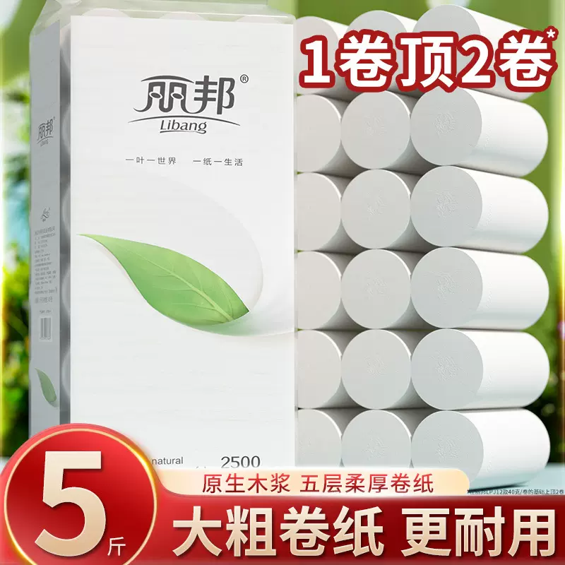 丽邦卫生纸卷纸家用家庭装大卷纸巾大包宿舍妇婴纸厕纸卷筒纸巾