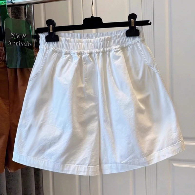 Casual Versatile Wide-Leg Hot Pants for Women 2025 Summer New Petite Loose Slimming High-Waisted Fashion Three-Point Shorts