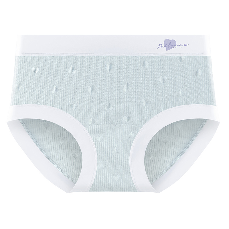 Ropa interior de algodón jacquard de amor de algodón de clase A ~ 9A antibacteriano alarga y ensancha 100% algodón entrepierna cintura media ropa interior transpirable mujer